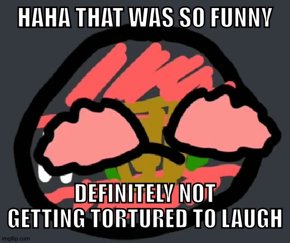 HAHA THAT WAS SO FUNNY DEFINITELY NOT GETTING TORTURED TO LAUGH | image tagged in pain | made w/ Imgflip meme maker