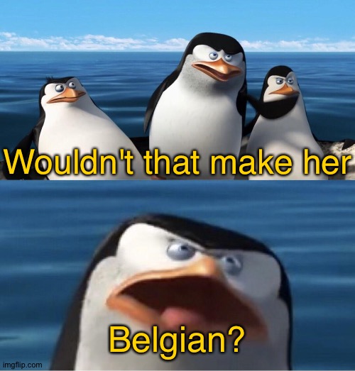 Wouldn't that make you | Wouldn't that make her Belgian? | image tagged in wouldn't that make you | made w/ Imgflip meme maker