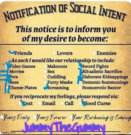 notification | JummyTheGummy | image tagged in notification | made w/ Imgflip meme maker