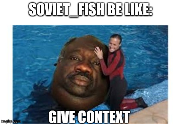 Random... Something | SOVIET_FISH BE LIKE:; GIVE CONTEXT | image tagged in random something | made w/ Imgflip meme maker