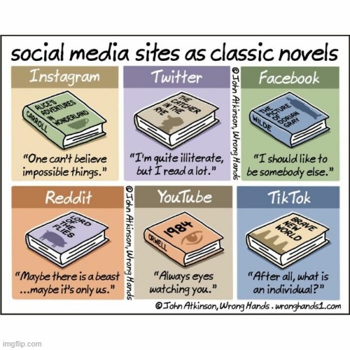 now THIS is pretty clever | image tagged in social media,books,funny,comics/cartoons | made w/ Imgflip meme maker