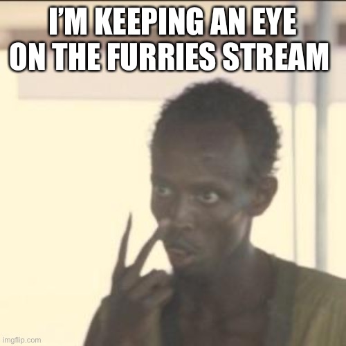 Look At Me | I’M KEEPING AN EYE ON THE FURRIES STREAM | image tagged in memes,look at me | made w/ Imgflip meme maker