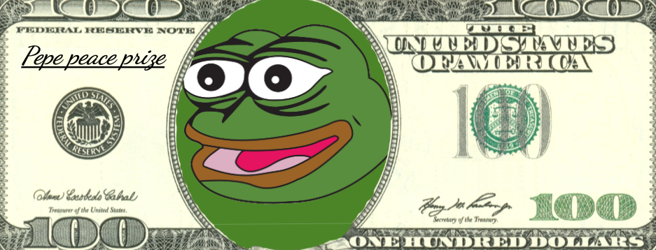 High Quality Pepe peace prize Blank Meme Template