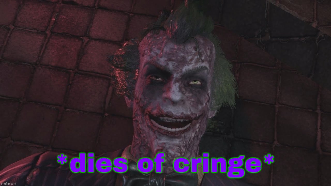 The Joker dies of cringe Blank Meme Template