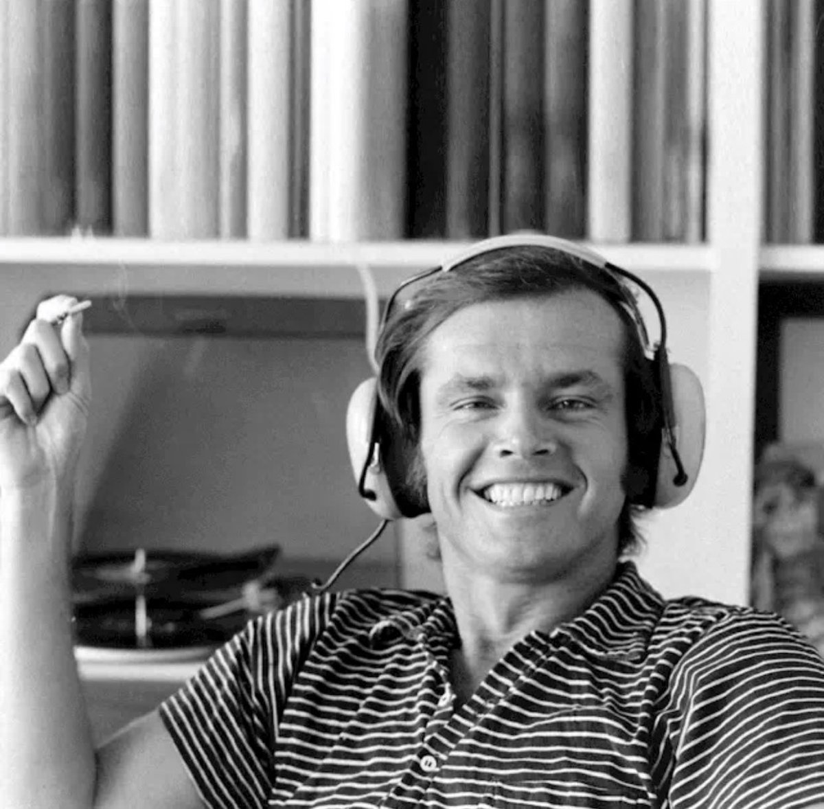 High Quality Jack Nicholson Headphones Blank Meme Template