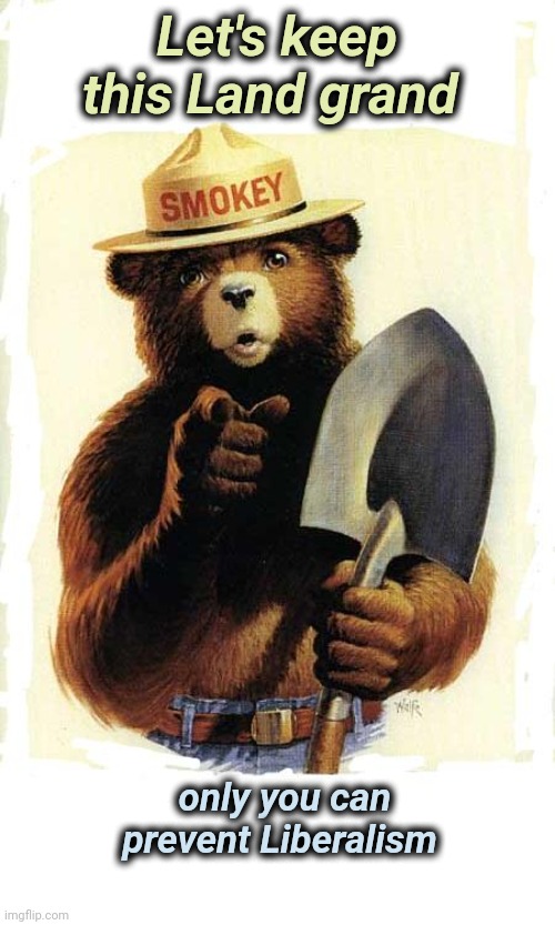 They'll burn us to the ground , just to win | Let's keep this Land grand; only you can prevent Liberalism | image tagged in smokey the bear,demonrats,politicians suck,satan,pelosi | made w/ Imgflip meme maker