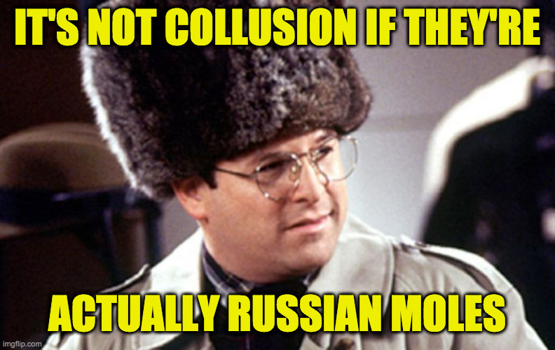 IT'S NOT COLLUSION IF THEY'RE ACTUALLY RUSSIAN MOLES | made w/ Imgflip meme maker