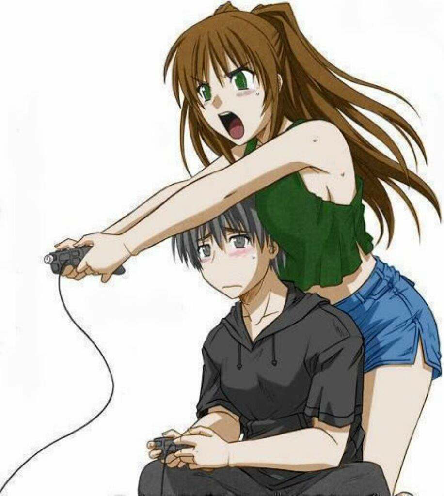 Anime gamer couple Meme Generator - Imgflip