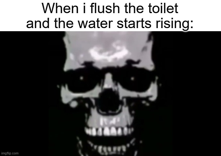 Daily Meme Supplies #7 | When i flush the toilet and the water starts rising: | image tagged in relatable,memes,2022 | made w/ Imgflip meme maker