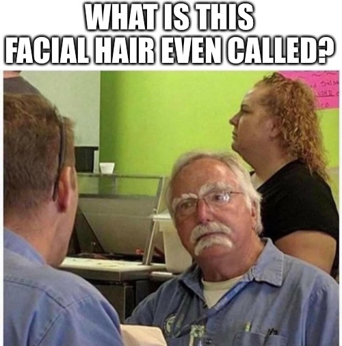 When are you going to grow a mustache son? | WHAT IS THIS FACIAL HAIR EVEN CALLED? | image tagged in facial hair,mustache,colonel sanders | made w/ Imgflip meme maker