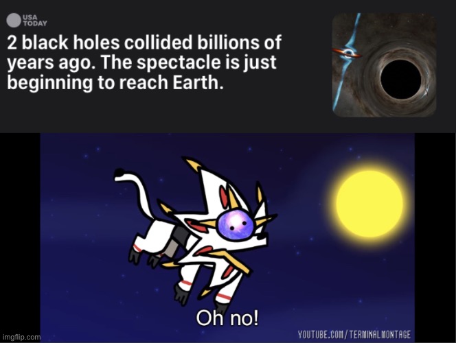 image tagged in solgaleo oh no | made w/ Imgflip meme maker