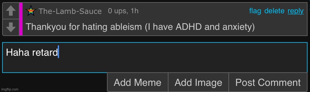 This man was thanking me for calling someone ableist as a joke | made w/ Imgflip meme maker