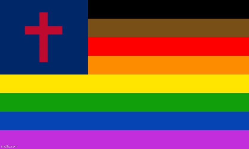 i was bored so i made a christian lgbtq flag | made w/ Imgflip meme maker