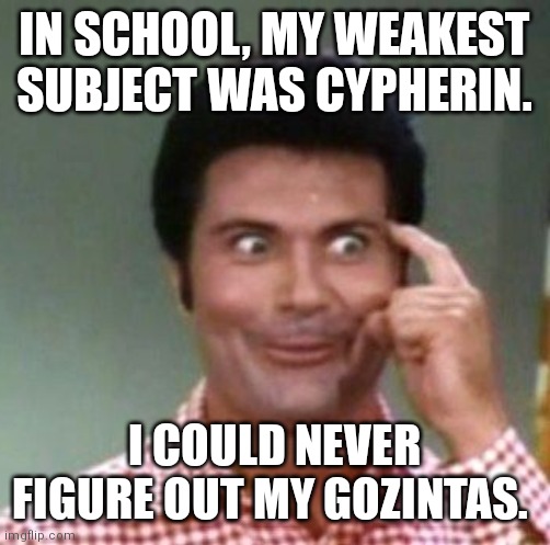 Jethro's cypherin | IN SCHOOL, MY WEAKEST SUBJECT WAS CYPHERIN. I COULD NEVER FIGURE OUT MY GOZINTAS. | image tagged in jethro bodine beverly hillbillies | made w/ Imgflip meme maker
