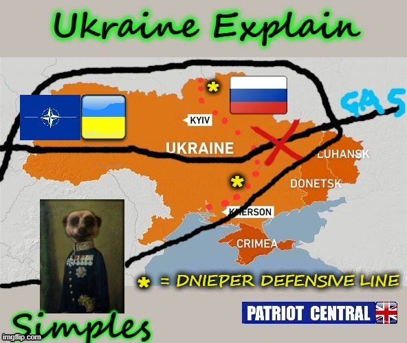 Ukraine Explain | = DNIEPER DEFENSIVE LINE; * | image tagged in war | made w/ Imgflip meme maker