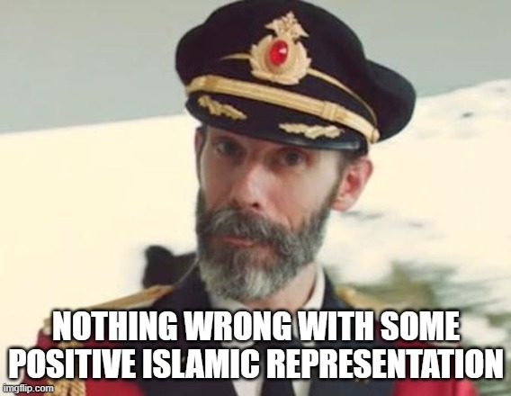 Nothing Wrong With Some Positive Islamic Representation | NOTHING WRONG WITH SOME POSITIVE ISLAMIC REPRESENTATION | image tagged in captain obvious | made w/ Imgflip meme maker