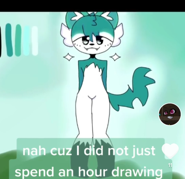 green furry Blank Meme Template