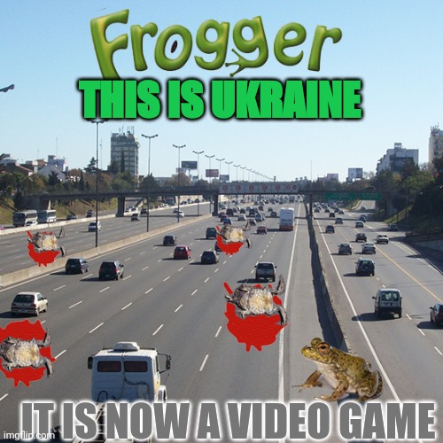 Froggy Frogger Hippos Video Game | THIS IS UKRAINE; IT IS NOW A VIDEO GAME | image tagged in froggy frogger hippos video game | made w/ Imgflip meme maker