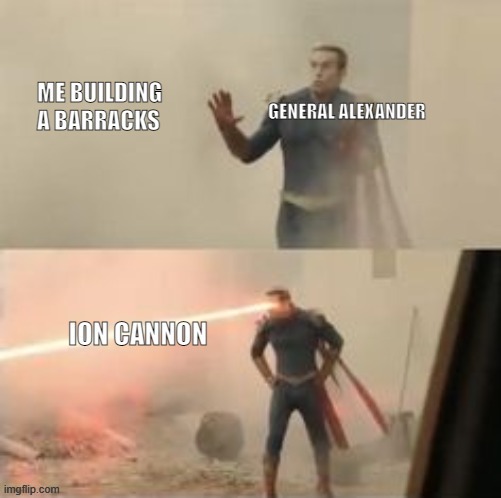 building a barracks vs general alexander... | image tagged in command and conquer,command and conquer memes,cnc memes,general alexander,turtle,barracks | made w/ Imgflip meme maker