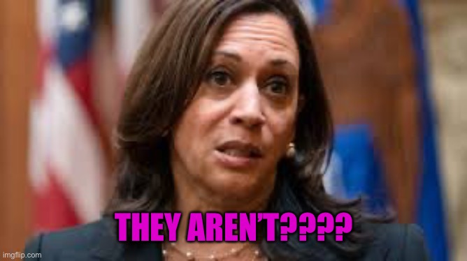 Kamala confused | THEY AREN’T???? | image tagged in kamala confused | made w/ Imgflip meme maker