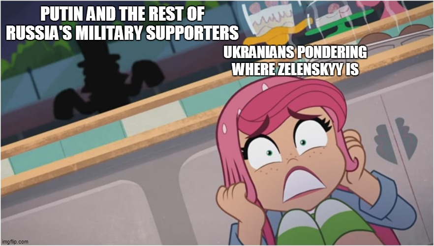 Ukraine, it is you! | PUTIN AND THE REST OF RUSSIA'S MILITARY SUPPORTERS; UKRANIANS PONDERING WHERE ZELENSKYY IS | image tagged in strawberry shortcake it is you,strawberry shortcake,strawberry shortcake berry in the big city,memes,relatable memes,relatable | made w/ Imgflip meme maker