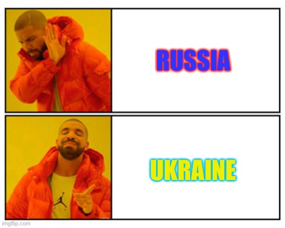 No - Yes | RUSSIA; UKRAINE | image tagged in no - yes | made w/ Imgflip meme maker