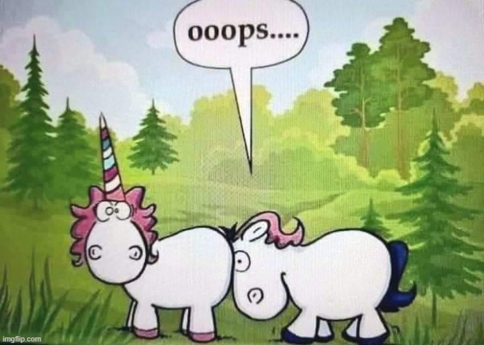 Clumsy Unicorns | image tagged in horn | made w/ Imgflip meme maker