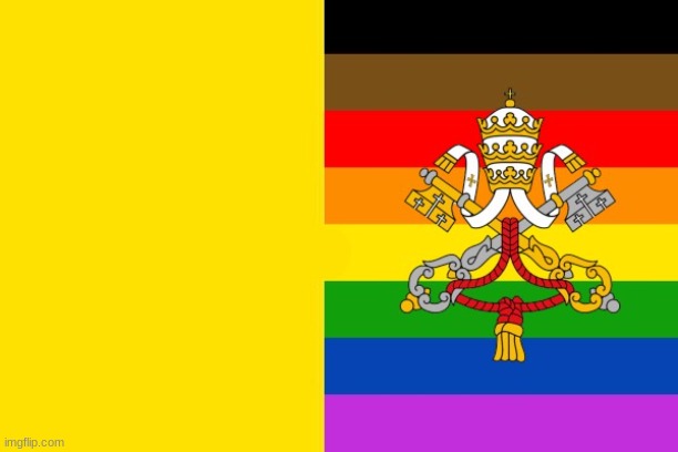 roman catholic lgbtq flag | made w/ Imgflip meme maker
