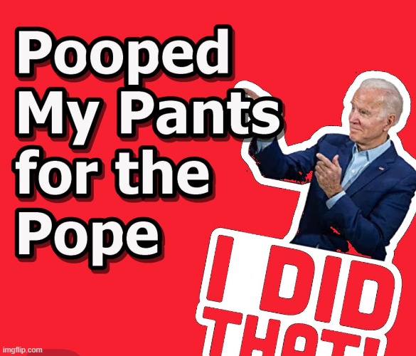 Hail The Pope and then Some | image tagged in biden,pope,depends | made w/ Imgflip meme maker