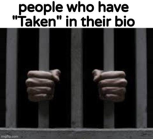 Jail | people who have "Taken" in their bio | image tagged in jail | made w/ Imgflip meme maker