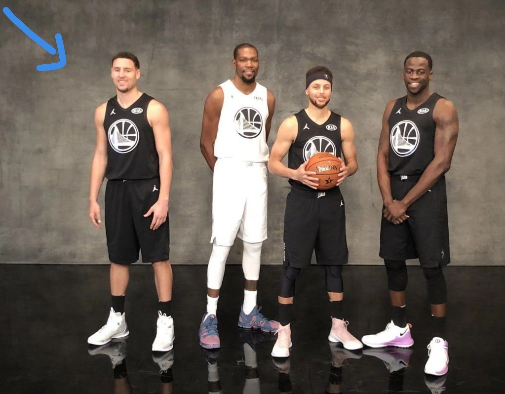 High Quality Klay Thompson weird pose 2018 ASG Blank Meme Template