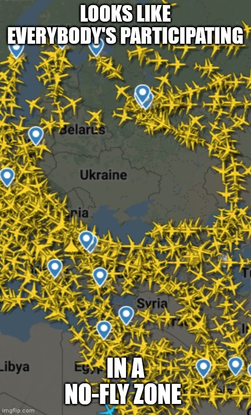Participating | LOOKS LIKE EVERYBODY'S PARTICIPATING; IN A NO-FLY ZONE | image tagged in angryputin | made w/ Imgflip meme maker