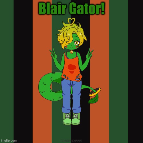 Blair Gator! | image tagged in e,charat | made w/ Imgflip meme maker