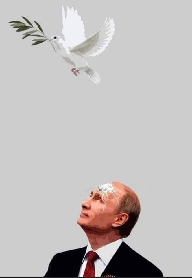 High Quality Putin and the Dove of Peace Blank Meme Template