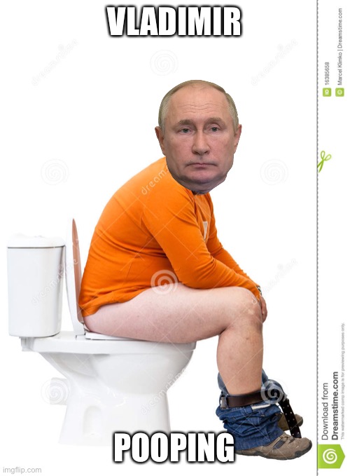 Man on toilet | VLADIMIR POOPING | image tagged in man on toilet | made w/ Imgflip meme maker