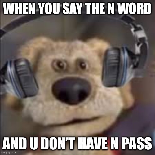 Your screwed | WHEN YOU SAY THE N WORD; AND U DON’T HAVE N PASS | image tagged in n word,no n pass | made w/ Imgflip meme maker