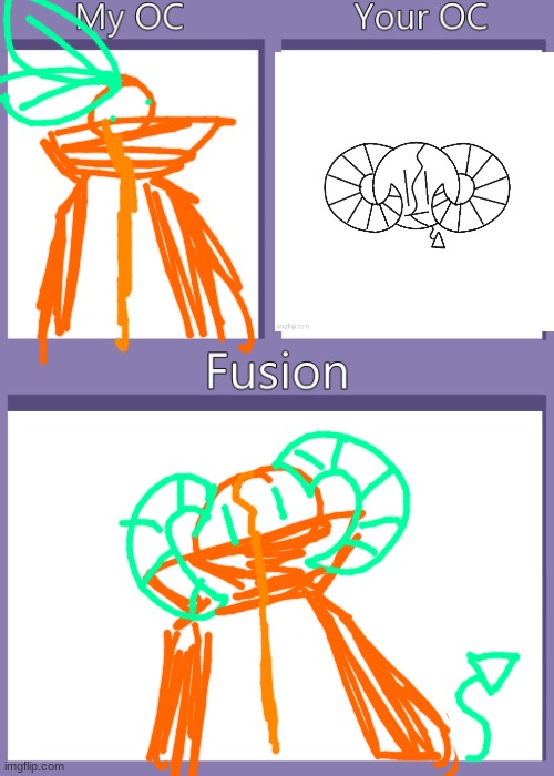 oc fusion with benthememe ! i like it ngl- | image tagged in oc fusion template | made w/ Imgflip meme maker