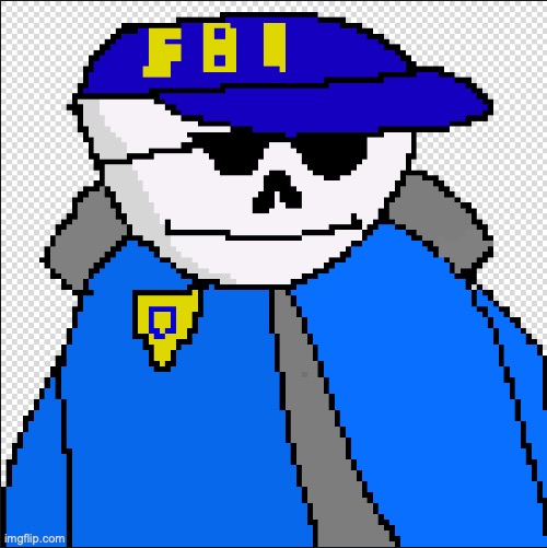 some fbi!sans pixel art because yes | image tagged in fbisans | made w/ Imgflip meme maker