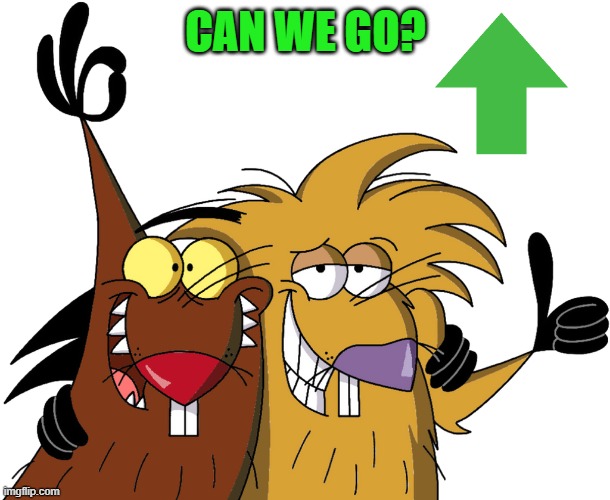 Beavers | CAN WE GO? | image tagged in beavers | made w/ Imgflip meme maker