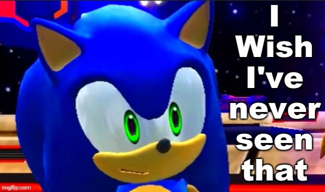 Shocked Sonic | image tagged in shocked sonic | made w/ Imgflip meme maker