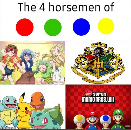 Why does these colors seem so familiar lol | image tagged in colors,harry potter,pokemon | made w/ Imgflip meme maker