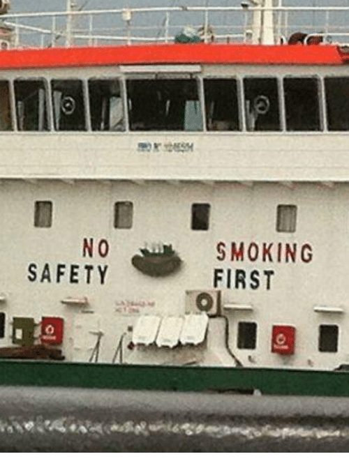 no safety smoking first Blank Meme Template