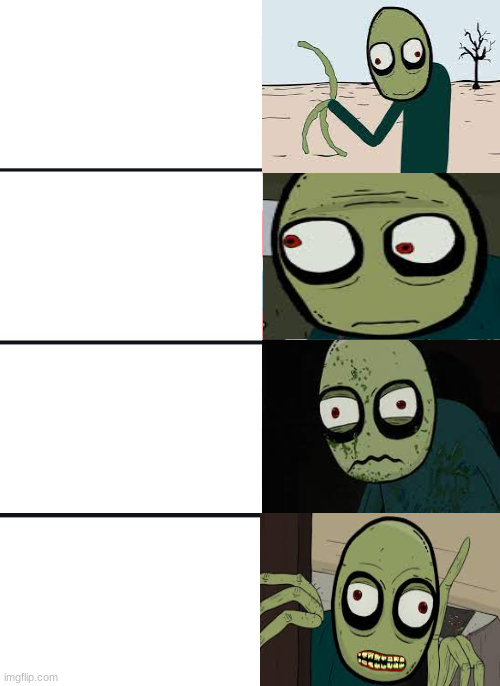 High Quality Salad Fingers Reaction Blank Meme Template