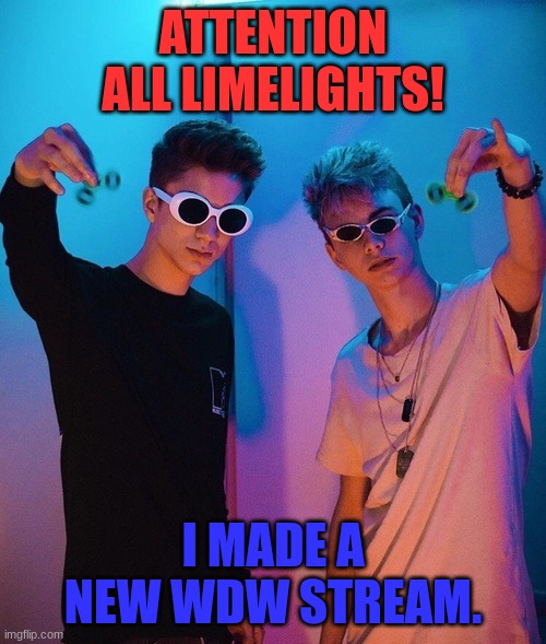 Why Don't We | ATTENTION ALL LIMELIGHTS! I MADE A NEW WDW STREAM. | image tagged in why don't we | made w/ Imgflip meme maker