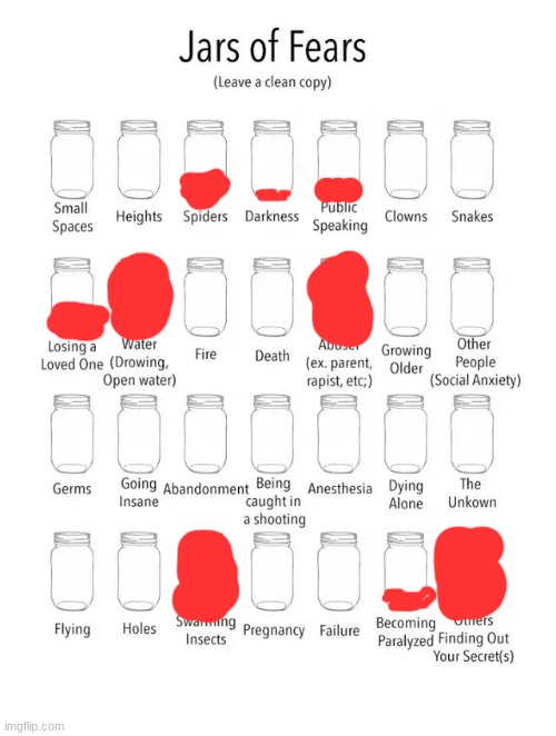 Jar of fears clear version | image tagged in jar of fears clear version | made w/ Imgflip meme maker