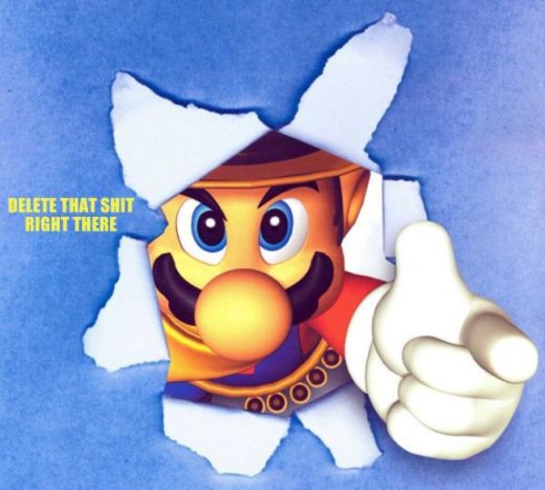 High Quality Mario delete that Blank Meme Template