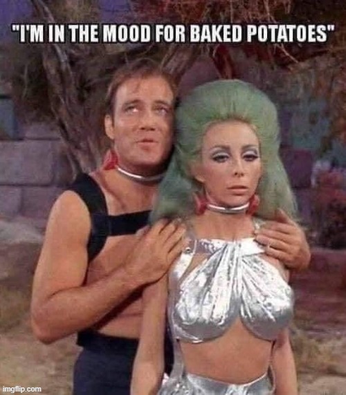 Captain Kirk`s meal | image tagged in mr potato head | made w/ Imgflip meme maker