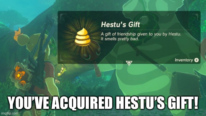 YOU’VE ACQUIRED HESTU’S GIFT! | made w/ Imgflip meme maker