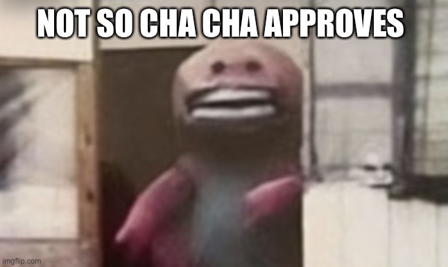 Not so cha cha | NOT SO CHA CHA APPROVES | image tagged in not so cha cha | made w/ Imgflip meme maker