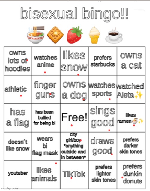 bi bingo | image tagged in bi bingo | made w/ Imgflip meme maker